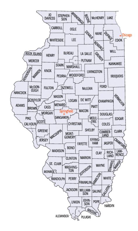 Illinois County Map