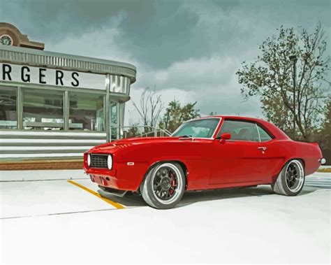 Classic Chevrolet Camaro Paint By Numbers Pbn Canvas