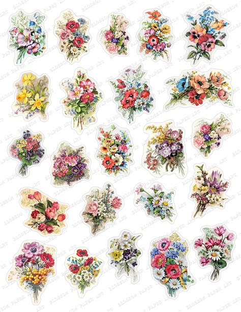 Digital Collage Digital Paper Vintage Flowers Vintage Floral