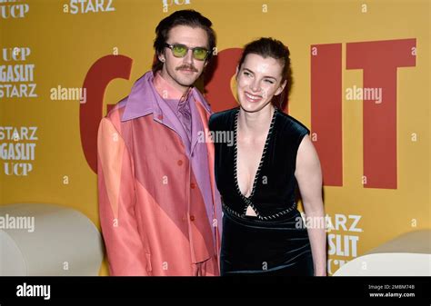 Actors Dan Stevens Left And Betty Gilpin Attend The Premiere For Gaslit At The Metropolitan