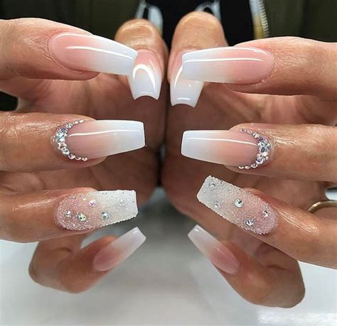 White Nail Designs With Diamonds A Timeless Look The Fshn