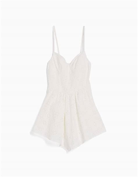 Combishort Corset Broderie Anglaise Femme Bershka