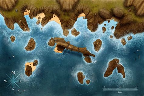 Fantasy Map Maker Drawn Map Peril Worldbuilding Nautical Theme