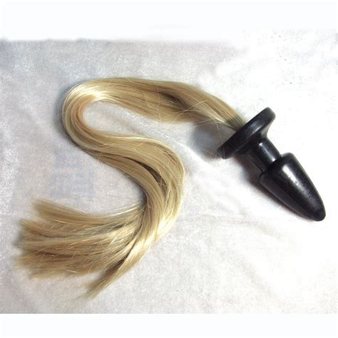 Pony Tail Black Silicone Plug 2 Lengths Pluglust