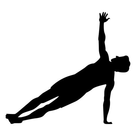 Side Plank Yoga Pose Silhouette
