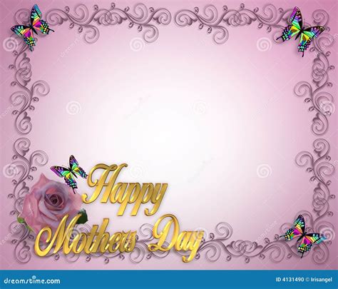 Mothers Day Border Design Stock Illustration Illustration Of Greeting