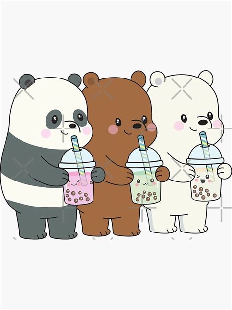 We Bare Bears Sticker By Plushism Cute Cartoon Drawings Cute Panda