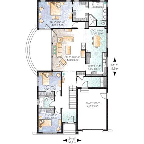 If you're building a vacation getaway retreat or primary. Craftsman Style House Plan - 3 Beds 2 Baths 1700 Sq/Ft Plan #23-649 Main Floor Plan - Houseplans.com