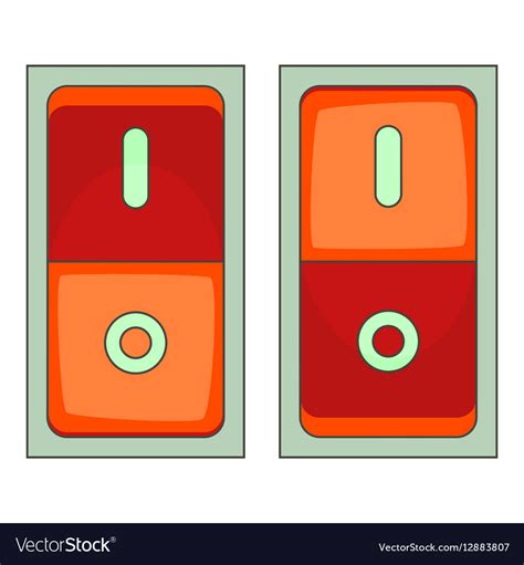 Electric Switch Icon Cartoon Style Royalty Free Vector Image