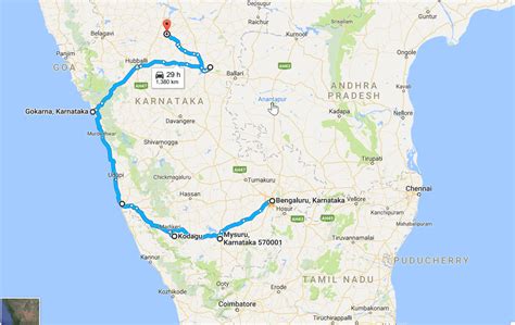 Click on a destination to view it on map. How to Plan a Two Week Road Trip in Karnataka - Photography by Pratap J