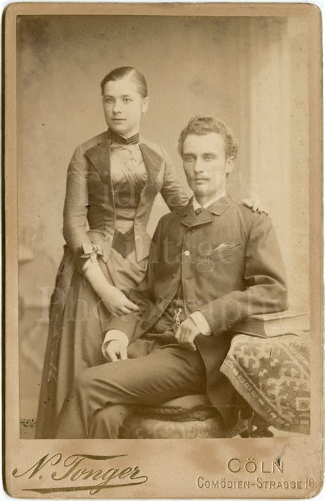 Victorian Handsome Couple Portrait ~ Cabinet Card Photo ~ N Tonger Of