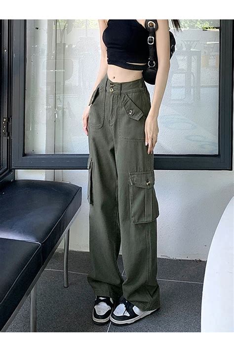 Buy Baggy Y2k Denim Cargo Pants Shoptery