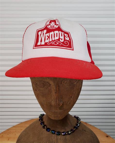 Made In Usa Wendys Hat Rare Piece Of Advertising Etsy