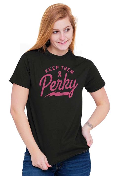 breast cancer save ta tas keep them perky womens graphic crewneck t shirt tee ebay