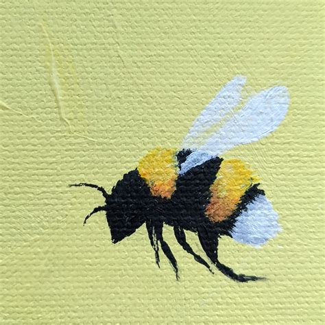 Bumblebee Painting Original Art Original Painting Bee Etsy