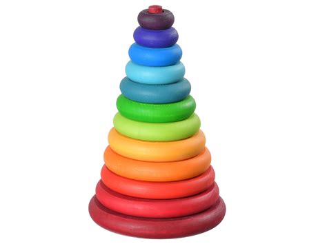 Rainbow Stacking Toy Wooden Stacking Toy Wooden Toy Etsy