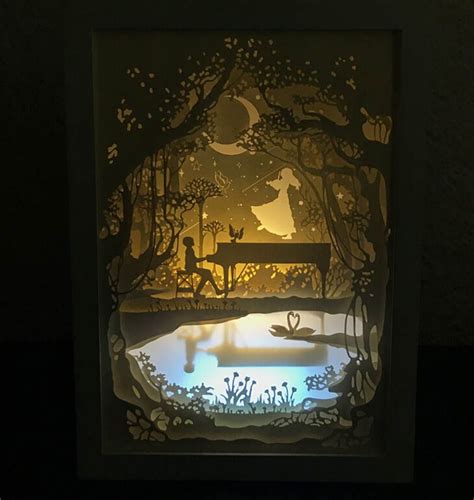 Papercut light box is one of papercut arts which seems so magic with