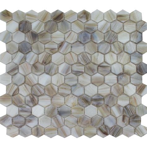 Agate Glass Hex Mosaic Fosauroagatehx Glass Tile By Aquatica