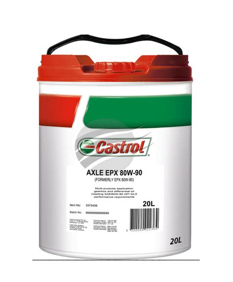 Castrol Axle Epx 80w 90 20l Gear Oil 3375406 One Stop Lube Shop