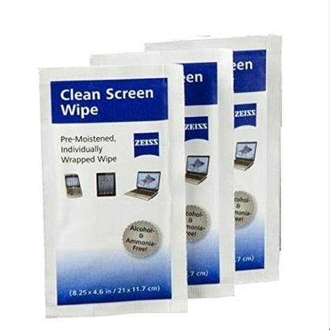 Zeiss Alcohol Free Pre-Moistened Lens Cleaning Wipes - Cleans without