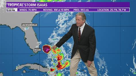 Tracking Isaías Storm Downgraded To Tropical Storm Leaves Damage In