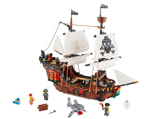 Swashbuckling adventures await pirate fans in the lego creator 3in1 pirate ship (31109) toy. LEGO Creator 31109 3-in-1 Pirate Ship - Sugacane Toys