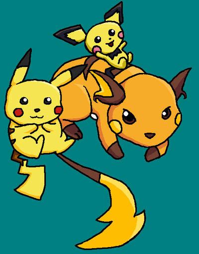 Pichu Pikachu And Raichu By Italo Char On Deviantart