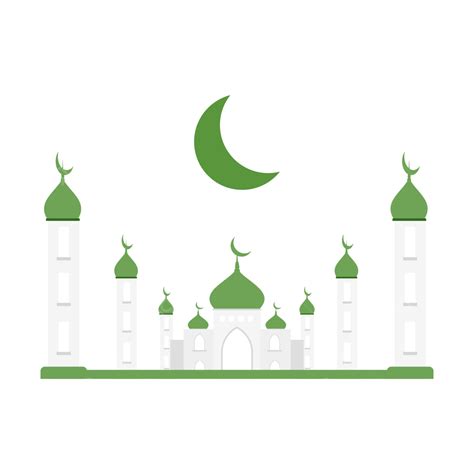 Mosque Ramadan Kareem Vector Png Images Design Vector Green Mosque