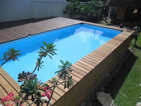 Modern Nice Design Of The Intex Rectangular Pool Deck That Can Be Decor