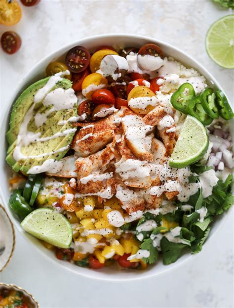 Check spelling or type a new query. Fish Taco Bowls - Spicy Fish Taco Bowls with Mango Pico de ...