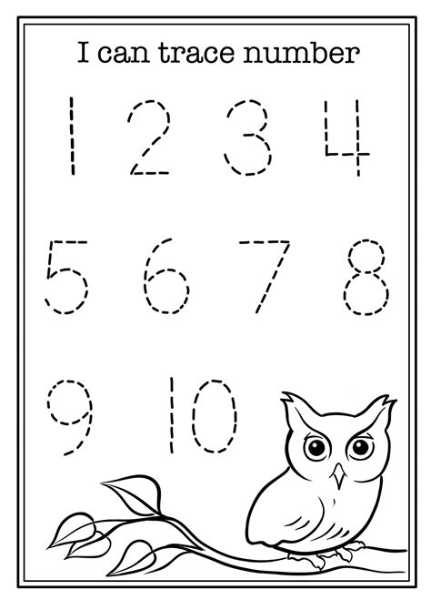 Number Tracing Printable