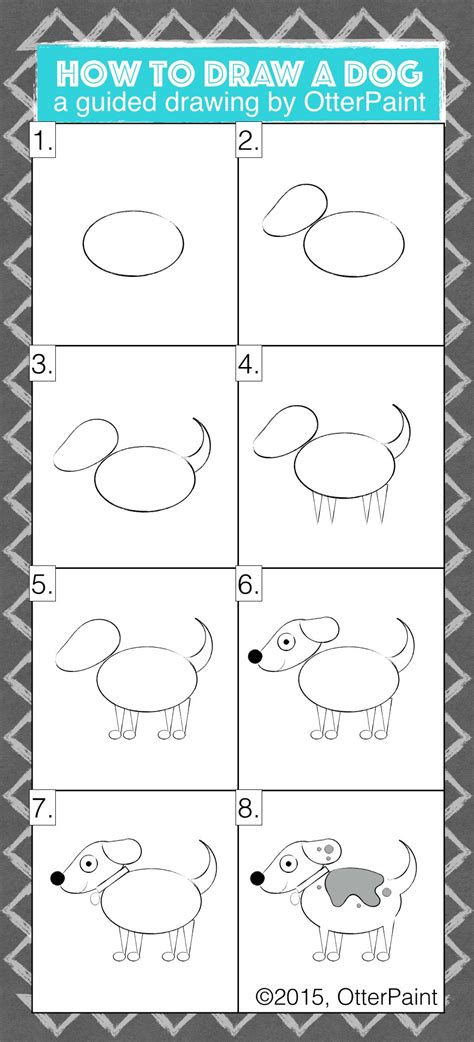 Https://techalive.net/draw/directed Drawing How To Draw A Dog