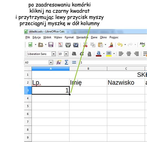 Arkusz Kalkulacyjny LibreOffice Calc