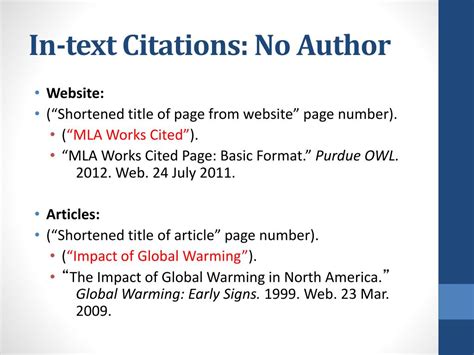 55 Mla In Text Citation Website Example No Author
