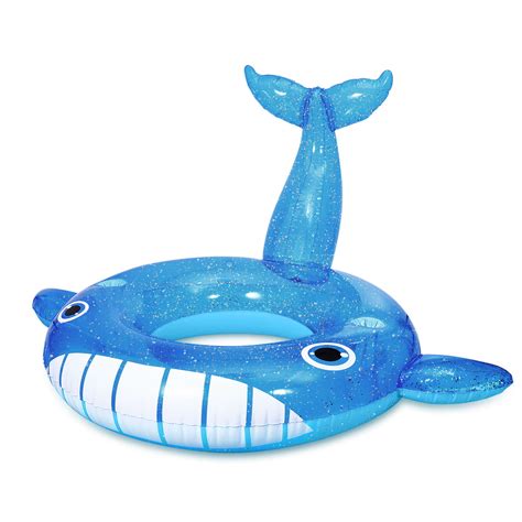 Ibasetoy Inflatable Whale Pool Float Pool Swim Ring Seat Float Water