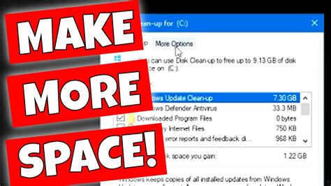 How To Get More Disk Space In Windows 10 And Make Your Pc Faster Youtube