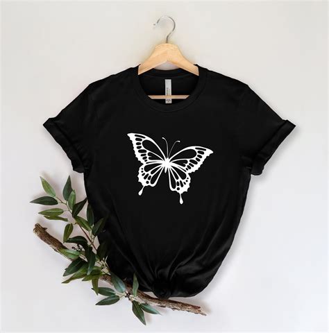 Butterfly Shirt Monarch Butterfly T Shirt Butterfly Pocket Etsy