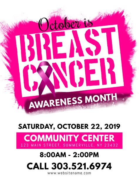 Breast Cancer Awareness Month Flyer Template Postermywall