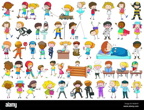 Set Of Simple Characters Illustration Stock Vector Image And Art Alamy
