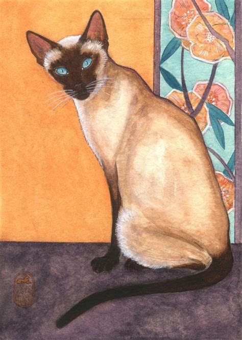 Siamese Cat Print From My Original Painting By Eyedeas On Etsy Siamese