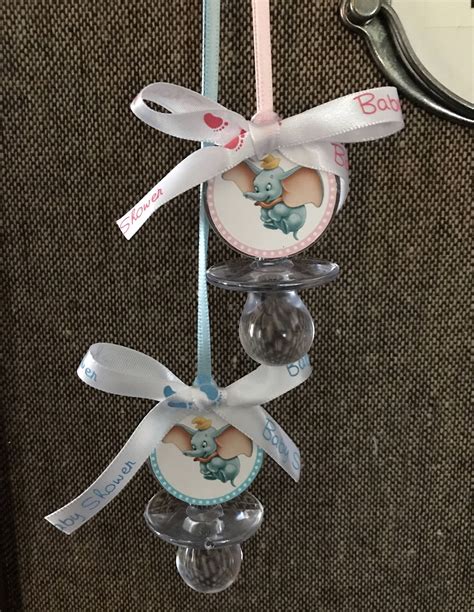 Dumbo Baby Shower Pacifiers Decorated For Boy Or Girl Or Even In