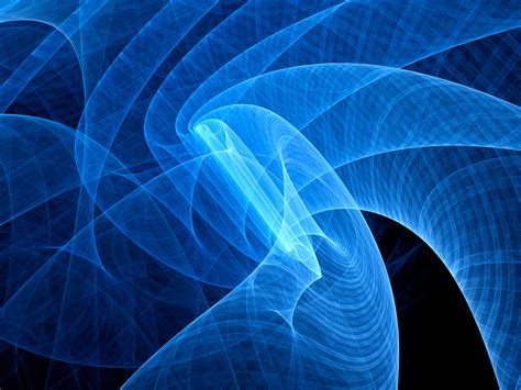 Blue Glowing Quantum Spirals In Space The Heal Process