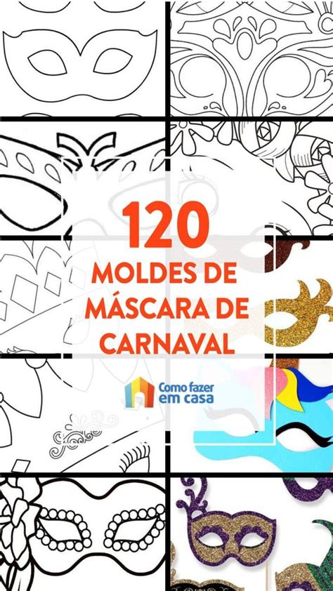 Moldes De Máscara De Carnaval 120 Artesanato Para Fantasias Photo