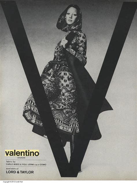 Valentino In Vogue Magazine For Lord Taylor Store Valentino Garavani Valentino Stilisti