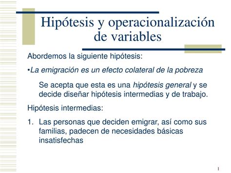 Hipotesis Variable Y Operacionalizacionppt Nivel De Medida Hipotesis