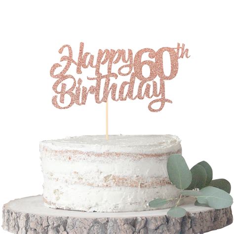 buy 1 pack happy 60th birthday cake topper glitter 60th birthday cake pick cheers to 60 years