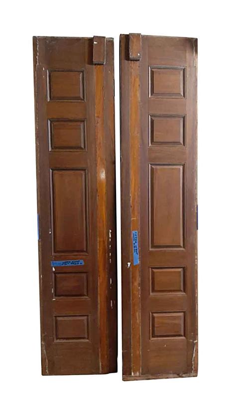 Pair Of Antique 5 Pane Wood Panel Doors Olde Good Things