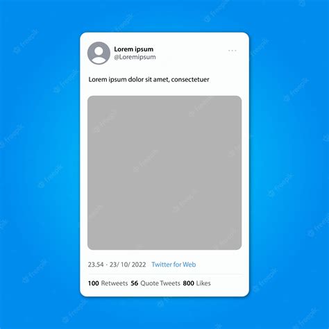 Premium Vector Twitter Tweet Post Interface Template Mockup