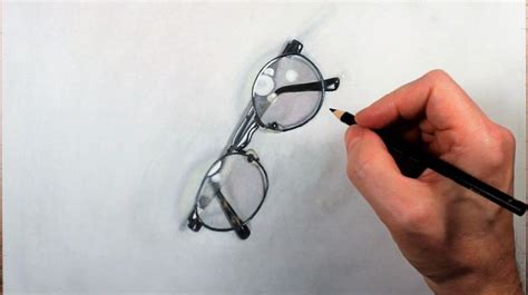 simple eyeglasses drawing with colored pencils realistic drawings drawings eyeglasses