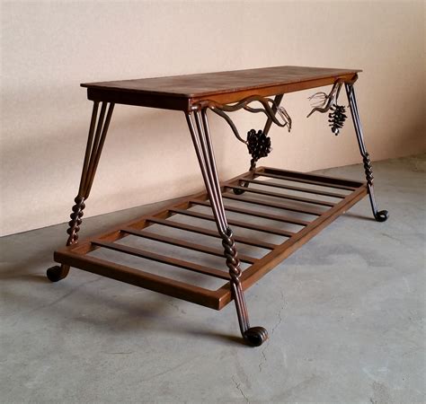 Nesting tables for setting or seating woodworking plan. Magazine Table - Frontier Iron Works